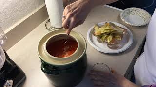 HomeMade Sauerkraut I open my first batch in my new Polish crock [upl. by Silvio]