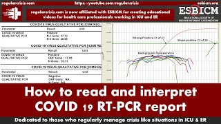 How to read amp interpret COVID 19 RT PCR reportresults – for health care professional regularcrisis [upl. by Ulick]