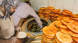 BakarKhani Making Process  Puff Pastry Morning Breakfast TANDOORI BAKARKHANI  Street Food Lahore [upl. by Akienahs]