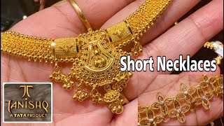 Tanishq Gold Short Necklace Designs With PriceLight Weight Necklace designsshort necklacedeeya [upl. by Enehs]