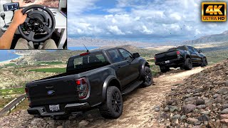 Ford Ranger Raptor amp Toyota Tacoma  OFFROAD CONVOY  Forza Horizon 5  Thrustmaster T300RS gameplay [upl. by Ycnaf629]