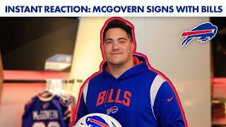 Instant Reaction Guard Connor McGovern Joins The Bills  Buffalo Bills [upl. by Arria551]