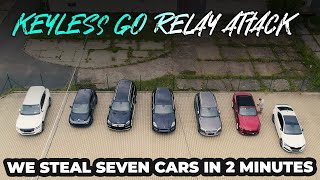 Keyless Go Relay Attack We Steal Seven Cars In Two Minutes [upl. by Aicilaf]