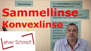 Sammellinse  Konvexlinse  Optik  Physik  Lehrerschmidt [upl. by Childers]