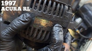 1997 Acura RL alternator full replacement testing and whats inside [upl. by Farmelo]