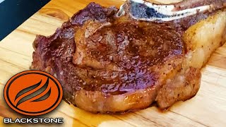 HOW TO COOK AMAZING RIBEYE STEAK ON THE BLACKSTONE GRIDDLE EASY STEAK RECIPE [upl. by Pals]