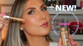 NEW LOREAL TRUE MATCH NUDE HYALURONIC TINTED SERUM FOUNDATION 85HR WEAR TEST [upl. by Eelegna309]