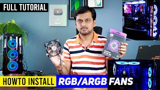 How to Install Cooler Master RGB or ARGB Fans  Full Tutorial on Installing Cooler Master Fans [upl. by Annahsat]