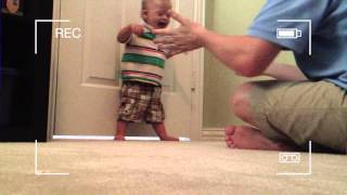 Baby With Down Syndrome Taking His First Steps [upl. by Ladd962]