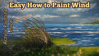 Seascape acrylic painting tutorial  Easy seascape painting for beginners  Wave painting tutorial [upl. by Aileek823]