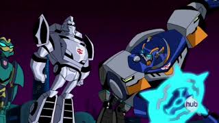 Transformers Animated  Longarm Ironhide and Wasp vs Sentinel Major CLIP [upl. by Nobie]