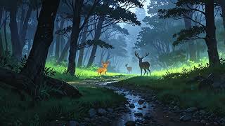 🦌🌲《漫步森林》樹間靜謐的鹿  《Strolling Through the Forest》The Silent Deer Among the Trees [upl. by Naaman585]