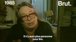 Quand Marguerite Duras parlait des années 2000 en 1985 [upl. by Casimire]