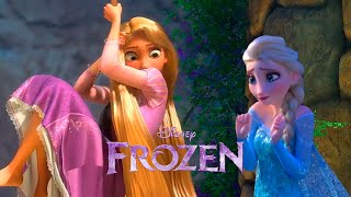 Elsa invites Rapunzel to be free  Frozen 3 Tangled Fanmade Scene [upl. by Urial]