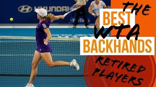 THE BEST WTA BACKHANDS RETIRED PLAYERS PART 1 Kim Clijsters Justine Henin Na li [upl. by Clemence]