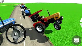 Indian tractor driving 3D game cartoon video 2024 video [upl. by Enila132]