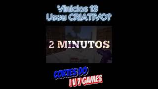 Vinicius 13 Usou Criativo no Minecraft Parte 5 minecraft [upl. by Nalyorf]