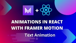 Framer Motion Tutorial How to create Awesome text animation with framermotion [upl. by Teodor795]