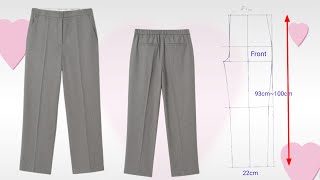 정장바지 만들기  패턴제도  패턴그리기 💕 Making suit pants  pattern making [upl. by Akimehs]