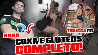 THAISSA FIT E TREINADOR KAKÁ TREINANDO COXA E GLÚTEOS  MANIPULANDO AS VARIÁVEIS [upl. by Tahmosh]