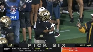 Colorado DB Shilo Sanders 80 yard PICK SIX vs Colorado State [upl. by Demetrius]