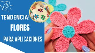 🔴Nueva TENDENCIA en Crochet Teje estas bellas flores y aplícalas a cualquier diseño ✅️ [upl. by Nagirrek117]