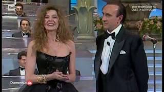 Alba Parietti valletta al Festival di Sanremo 1992  Domenica In 14012018 [upl. by Ebarta]