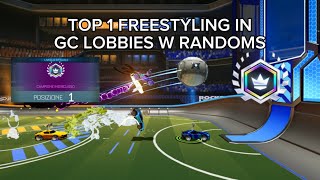 Top 1 Freestyling In Gc Lobbies With Randoms  Rocket League Sideswipe [upl. by Froehlich]