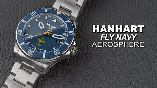 Hanhart Fly Navy Aerosphere Watch Review [upl. by Suoicserp477]