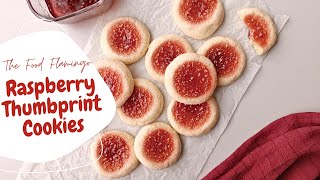 Easy Raspberry Thumbprint Cookies Recipe  Thumbprint Cookies with Jam  Quick amp BeginnerFriendly [upl. by Asssilem]