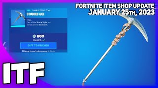 Fortnite Item Shop STUDDED AXE IS BACK January 25th 2023 Fortnite Battle Royale [upl. by Airat]