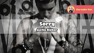 Justin Bieber  Sorry Karaoke Version Original Track [upl. by Hoeg995]