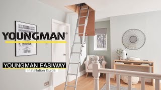 How to install the Easiway 3 Section Aluminium Loft Ladder [upl. by Akcimahs646]