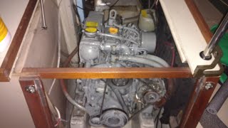 Yanmar 30 hp Diesel Engine on a CampC 38 Sailboat Engine Mid Winter Checkup [upl. by Pomeroy]