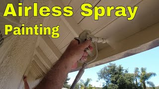 Airless Spray painting a House with rough stucco [upl. by Wyndham]