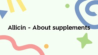 Allicin supplements [upl. by Swetlana315]