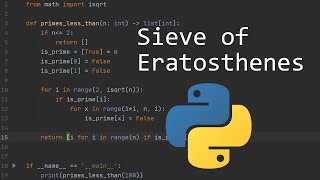 Finding Primes in Python with the Sieve of Eratosthenes [upl. by Arlyn]