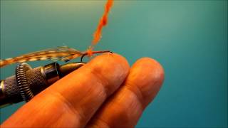 Orange Palmer Dry Fly Pattern Pattern [upl. by Colet]