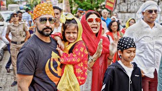 Shilpa Shetty Raj Kundra with Kids arrives at Gurudwara for Gurupurab Seva [upl. by Celeski]