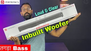 Portronics 120W Wireless Soundbar  Sound Slick IV  inbuilt Woofer  Unboxing Review [upl. by Doralia986]