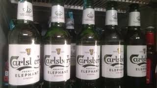 Carlsberg Elephant beer 650ml price 165Alcohol8West bangal India 2024 [upl. by Anaitat241]