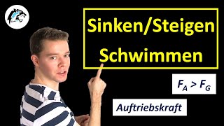 Auftrieb – Sinken Steigen Schwimmen  Physik Tutorial [upl. by Eelsnia]