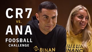 Cristiano Ronaldo vs Ana Marković Foosball Challenge [upl. by Inot]