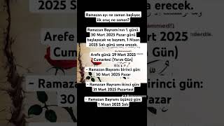 Ramazan ayı ne zaman başlıyor ilk oruç ne zaman [upl. by Ellehcit]