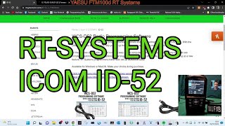 RTSYSTEMS  ICOM ID52 Easy Programming Software [upl. by Auqined]