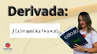 Qual a derivada de fx  sen 4x²  x  pi  Somatize  Professora Edna [upl. by Durrej]