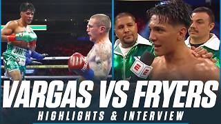 Emiliano Fernando Vargas Overwhelms Opponent For Entire Fight  FIGHT HIGHLIGHTS amp INTERVIEW [upl. by Ehcar]