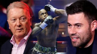 Frank Warren responds to rival promoter’s wild claim about Fabio Wardley’s GLOVES after brutal KO [upl. by Eniruam905]