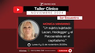 Taller Clínico quotUn sujetosujetado Lacan Heidegger y el Psicoanálisisquot  Mónica Mingrino 1er enc [upl. by Gypsie]