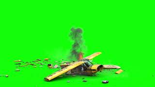 4K Plane Crashing  Green Screen [upl. by Niboc660]